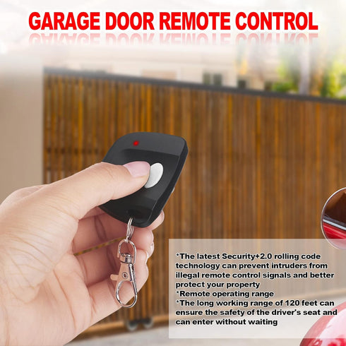 Kingdder 3 Pieces Garage Door Remote Compatible with Multicode 300mhz, Keychain Gate Opener Remote (Black, White)