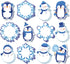 Whaline 24Pcs Christmas Sticky Notes, 12 Designs, Winter Cartoon Self-Stick Notepads for Xmas Work Study