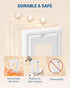 DEWENWILS 4 Pack Metal Outlet Covers, Classic White Finish Light Switch Cover Plates for Electrical Outlets