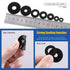 Glarks 175Pcs Flat Rubber Washers Assortment Kit, 10/12/16/18/20/25/30mm Heavy Duty Black Rubber Washers