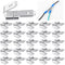 25 Pcs Double Piggyback Spade Connectors, Electrical Double Male Female Adapter Assortment Kit