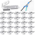 25 Pcs Double Piggyback Spade Connectors, Electrical Double Male Female Adapter Assortment Kit