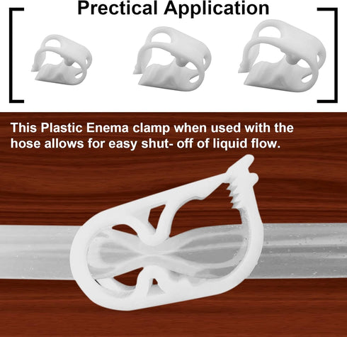 5Pcs Adjustable Plastic Tubing Clamps, 1/8"-1/4" Hose Clamp for Laboratory Pinch Valve