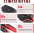 Zhushan Heat Shrink Connector Crimping Tool, AWG 22-10, Ratcheting Terminal Crimper for Electrical Wire
