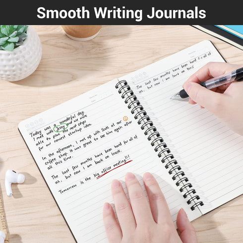 EUSOAR Spiral Ruled Notebook, A5 3packs, 5.5"X8.3", 120 Pages Lined Travel Writing Notebooks Journal