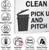 SmartSign "Please Help Keep This Area Clean, Pick Up And Pitch In" Sign | 10" x 14" Aluminum