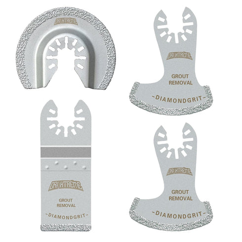 Diamond Oscillating Tool Blade Set, Multi Tool Mortar Cutting Saw Blades for Grout Removal, 4-Pack