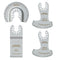 Diamond Oscillating Tool Blade Set, Multi Tool Mortar Cutting Saw Blades for Grout Removal, 4-Pack