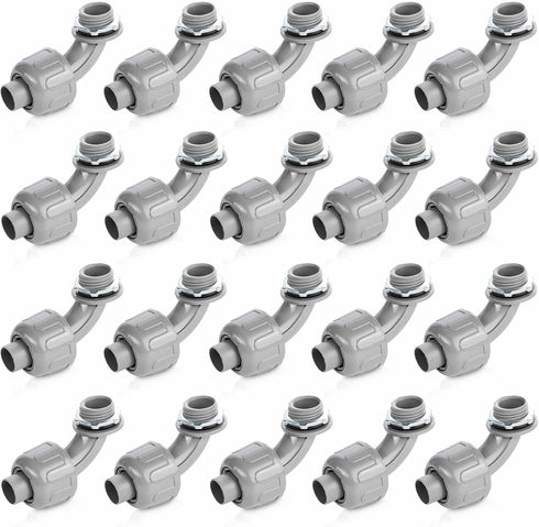 Yariwiz 1/2 Plastic Liquid Tight Conduit 90 Degree Elbow (20 Pack)
