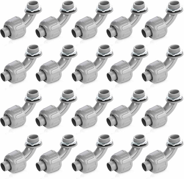 Yariwiz 1/2 Plastic Liquid Tight Conduit 90 Degree Elbow (20 Pack)