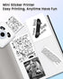 Mini Bluetooth Thermal Printer - 300DPI Mini Printer Machine with 5 Rolls of Papers for Study Notes, DIY, Journal,