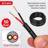 Lesnlok 16 2 16 50FT 2 Gauge Electrical Wire Conductor, AWG Stranded PVC Oxygen-Free Copper Cable, Core Flexible