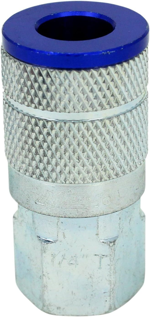 ColorFit Coupler & Plug Kit - 5 Piece, T-Style 1/4" NPT Blue