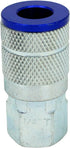 ColorFit Coupler & Plug Kit - 5 Piece, T-Style 1/4" NPT Blue