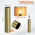 4" 10Pcs E12 Bulb PATIKIL Tall Candle Covers Sleeves, Metal Chandelier Socket Sleeves with Insulation Heat Shrinkable