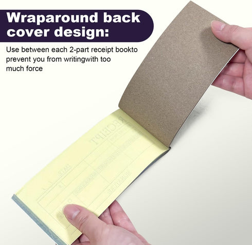 WEIZHEN 6-pack (300 sets) 2-part This of Money & Rent Receipt Books features carbonless receipts, waterproof covers