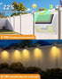 2Pack 3000K Light/3 IP65 vighep White Solar Lights Outdoor Motion Sensor, Warm Lighting Modes, Waterproof Solar Powered