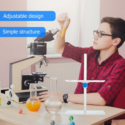 Healvian Adjustable Chemistry Laboratory Stand Set, Utensils Lab Stand Rack for Funnel, Metal Funnel Tool Stand