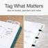 Redi-Tag Laser Index Tabs, Customizable Divider Labels, Permanent Adhesive, 1-1/8" x 1-1/4", White, 375 Tabs (B39017)