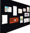 Large Felt Wall Tiles Cork Boards - 47"x35" Bulletin Board Tiles for Home Decor, 12-Pack, Black