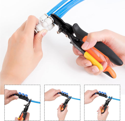 Push to Connect Fittings Disconnect Tool for Removing 1/4” and 5/16” Pneumatic Fittings