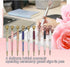 YOUMI 6Pcs Ballpoint Pen Set, Crown Crystal Metal Pens, Black Ink Glitter Diamond Pens for Office, School Stationery