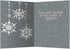 Tree-Free Greetings Holiday Greeting Cards, Gray Snowflake Happy Holidays, Vintage Brown Recycled Paper, 10-Pack