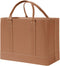 HOME DISTRICT Chic File Organizer Tote, Portable Document Organizer Bag with Handle