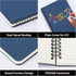 EUSOAR Hardcover Spiral Ruled Notebook - A5, 3packs, 5.5"X8.3", 120 Pages, Blue Lined Travel Journal, Memo Notepad