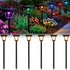 CINOTON 6 Pack RGBCW Solar Pathway Outdoor Lights, 3 Lighting Modes Solar