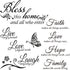 Zonon 3 Sheets Vinyl Wall Quote Stickers, Inspirational Love Faith Hope Family Motivational Wall Decals for Home School