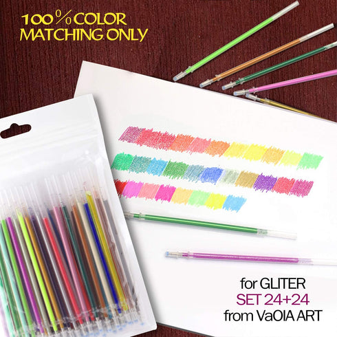 Glitter Gel Pens for Adult Coloring Books, 96 Pack Artist Gel Pens with 50% More Ink for Drawing and Crafts
