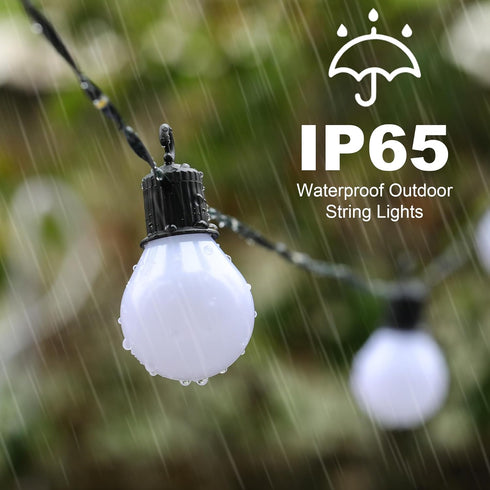 33 100 8 Solar String Lights Outdoor with Remote Waterproof Feet LED Solar Patio Lights USB Rechargeable Light Modes