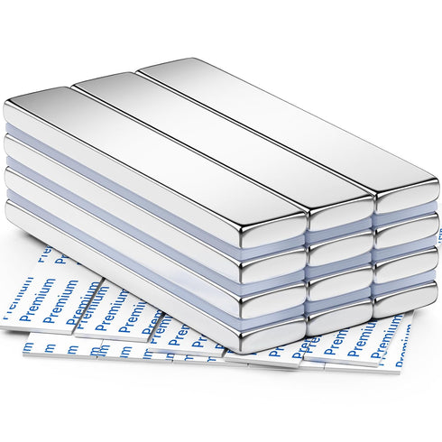 FINDMAG 12 Pack Neodymium Bar Magnets, Powerful Rare Earth Magnets with Double-Sided