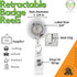 Bulk 25 Pack - Premium Retractable ID & Key-Card Badge Reels with Secure Metal Belt Clip
