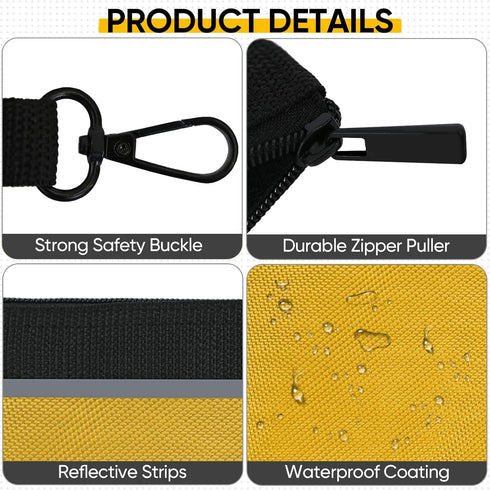 TICONN Tool Pouches with Zipper, 1680D Oxford Small Tool Bags, Waterproof Utility Bag Zipper Pouch for Tool Organizers and Storage (3 Pack Small) by TICONN