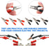 Glarks 60Pcs 53MM Insulated Alligator Clip Clamp Assortment Kit - Red Black Electrical Test Clamps for Testing