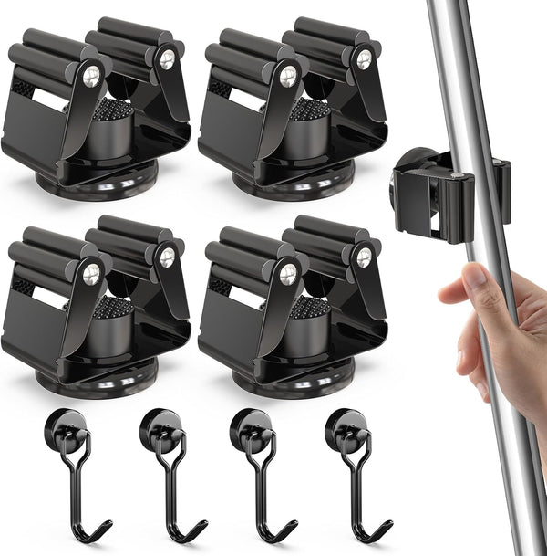 3-H Magnetic Broom Holder with Strong Magnetic Hook 8 Pack,Broom Holder Wall