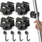 3-H Magnetic Broom Holder with Strong Magnetic Hook 8 Pack,Broom Holder Wall