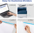 5-Tab 5 Sets (11421) Avery Binder Dividers, Easy Peel Clear Labels for Copiers, Index Maker, White Tabs