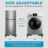 4 Nefish Furniture Dolly Adjustable Mini Fridge Stand with Wheels Washing Machine Stand Mobile Roller with Locking