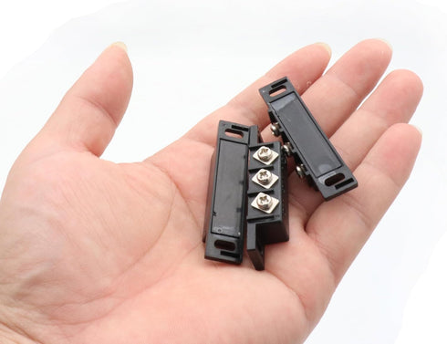 LBY 3 Sets Magnetic Reed Switch, Normally Open/Closed Contact Switch, Personal Gap Alarm with Screws