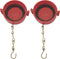 Happy Tree (2 Pack) 2-1/2" NST/NH Plastic Fire Hose Connection Standpipe Cap Fitting, Red Anti Theft