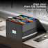 Fireproof File Box with Accordion Pockets, Hanging File Organizer for Letter Size (Folders + Box - 13.8" x 12.2" x 9.8")