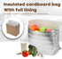 Generic 10 Pack Frozen Commercial Insulated Shipping Box - Cold Shipping Boxes With Foil Liner Bags, Professional