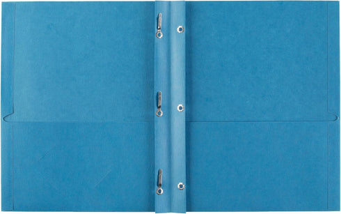 Avery 25 Blue Two Pocket Folders with 3 Prong Fasteners, Holds 70 Sheets (47976)