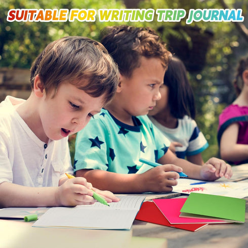 Gueevin 6 Pcs Blank Notebooks for Kids, Journals for Students with Lined Pages, 5.5" x 8.3" Classic Colors