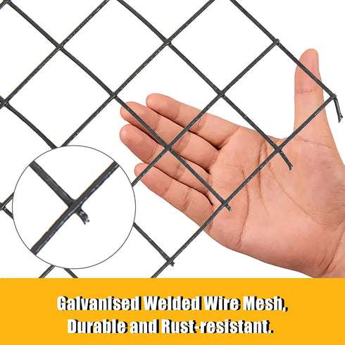 24 50 1 (16 Hardware Cloth in x ft in, Chicken Wire Fence Gauge), Galvanized Welded Cage Wire Mesh Roll for Chicken