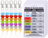 PEUTIER 5pcs Order of Blood Draw Beads & 5pcs Reference Cards, Order of