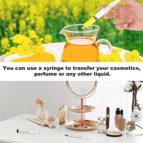 5pcs Plastic Syringes - 1ml, 3ml, 5ml, 10ml, 20ml, Reusable No Needle Measuring Syringes for Lab, Pet Feeding, Oil